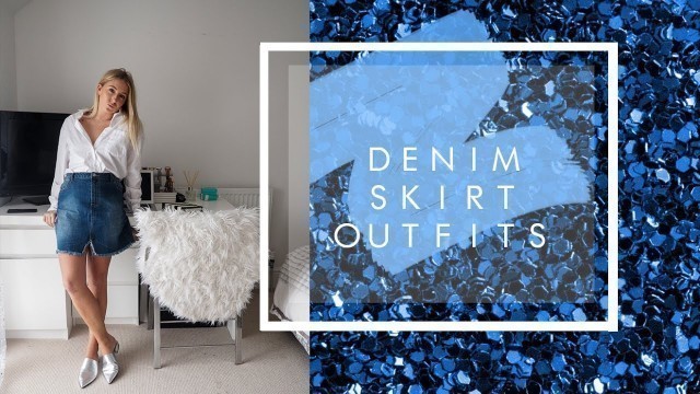 'SPRING DENIM SKIRT OUTFITS | PETITE SIDE OF STYLE'