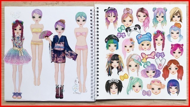 'STICKER DÁN HÌNH THIẾT KẾ THỜI TRANG BÚP BÊ MANGA MODEL - Sticker book top model (Chim Xinh)'