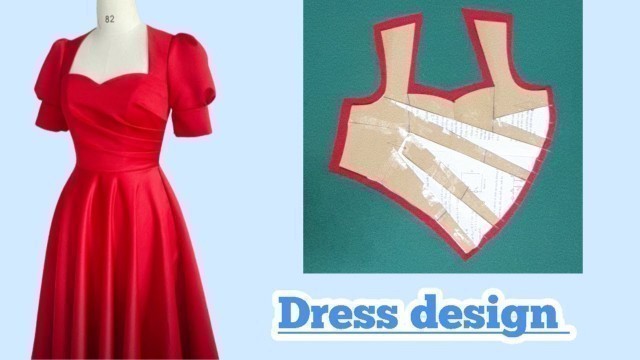 'Thiết kế Đầm thời trang xếp ly cạnh sườn đẹp | dress design | le fashion'