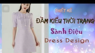 '#034- Hướng dẫn cắt Đầm kiểu thời trang | Dress design |le fashion |dạy cắt may onlien miễn phí |'