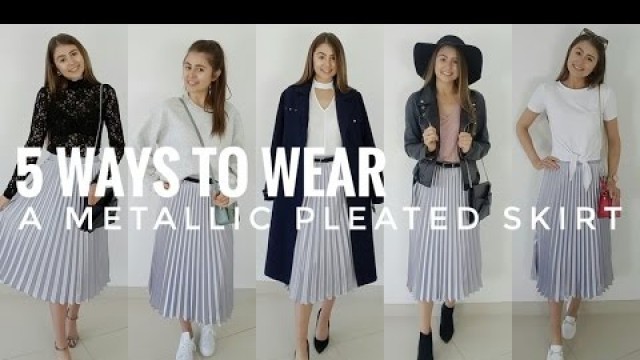 '5 Ways to Wear a Metallic Pleated Skirt + Fashion Week Giveaway SPECIAL!'