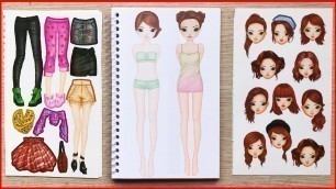 'Dán hình thiết kế thời trang búp bê MODEL P1 -  Sticker doll top model (Chim Xinh)'