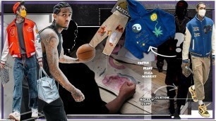 'RECREATING JORDAN CLARKSON\'S 2022 Outfits with DIY CUSTOM KAPITAL Twill trouser Patchwork Pants'