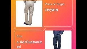 'Custom Male Fashion Elastic Waist Nylon Cargo Pants For Men'