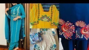 '#2023 Most Beautiful Machine embroidery Wale suits design// Winter fashion //Winter salwar suit'