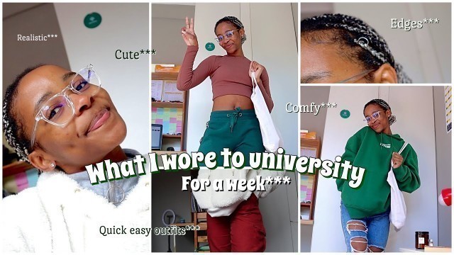 'A week in my outfits *campus outfit inspo* |what I wore to Uni for a week| South African YouTuber'