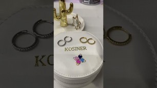 'KOSINER Heart Dangle Hoop Earrings for Women, Y2K Fashion Colorful Heart Dangle Earrings, B09D9KB748'