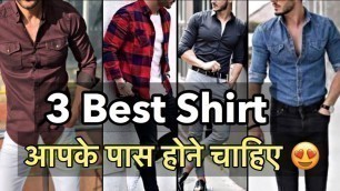 '3 Best Shirt For Men and Boys | Shirt Fashion Tips #fashion #style #hunkharsh'