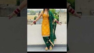 'Latest Punjabi Suit Designs || Boutique Wale Suit #short || Sone Sone Salwar Kameez'