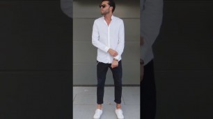 'White outfits for men #stylishmensfashion #viral #fashion #outfits #whiteshirt #whitetshirt #foryou'