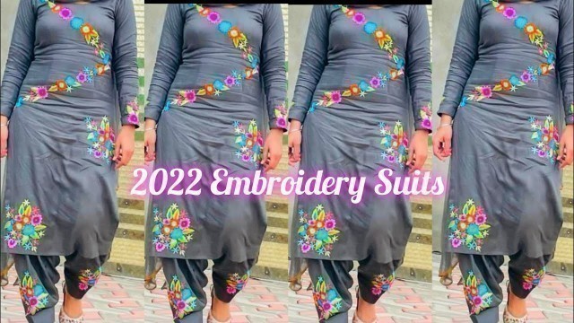 '2022 के बहुत ही सुन्दर Embroidery पंजाबी सूट डिजाइंस