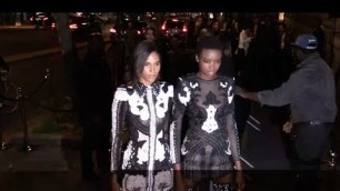 'Maria Borges, Cindy Bruna, THylane Blondeau, Liya Kebede attending Balmain X L Oreal party in Paris'