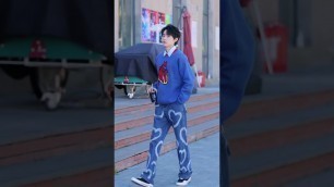 'Blue Fall Chinese Street  Fashion Outfits Ideas |  Chinese Street Mens Fashion Lookbook'