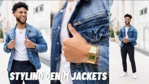 '3 EASY WAYS TO STYLE A DENIM JACKET | Mens Fashion Outfit Ideas'