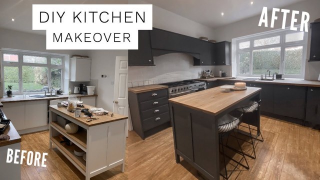 'KITCHEN RENOVATION VLOG  - DIY GREY DARK UNITS! | Fashion Influx'