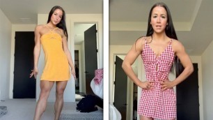 'Woman With Athletic Body Tries On Dresses | FASHION FAUX PAS'