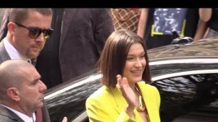 'EXCLUSIVE : Bella Hadid on her way to 2018 Dior Homme menswear fashion show in Paris'