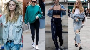 'Gigi Hadid Vs bella Hadid vs Kendall Jenner Vs Cara Delevigne  street style looks'