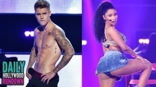 'Justin Bieber BOOED During Striptease - Nicki Minaj Racy \"Anaconda\" Fashion Rocks Performance (DHR)'