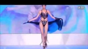 'Model falls down during the Triumph Inspiration Award Lingerie fashion show'