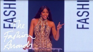 'Naomi Campbell recieves Fashion Icon Award | The Fashion Awards 2019'