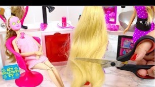 'Barbie Rapunzel Makeover HairCut 