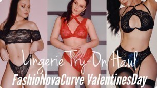 'VALENTINE\'S DAY SPECIAL LINGERIE TRY-ON HAUL | FASHIONNOVACURVE x VIKTORIA KAY'