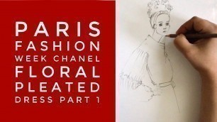 'How to Sketch a Fashion Illustration Ep1 Paris Fashion Week Chanel Dress Pre-form Sketch'