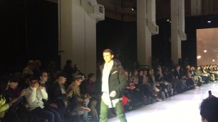 'Baptiste walking fir Burntlime at Toronto Mens Fashion Week FW2018'