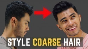 'How to Style Coarse/Curly Hair | My New Haircut!'