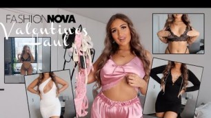 'VALENTINES DAY INSPIRED TRY ON HAUL / LINGERIE & DRESSES FT. FASHION NOVA'