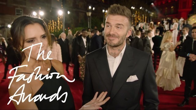 'David Beckham, Pierpaolo Piccioli & Kaia Gerber | The Fashion Awards 2018'