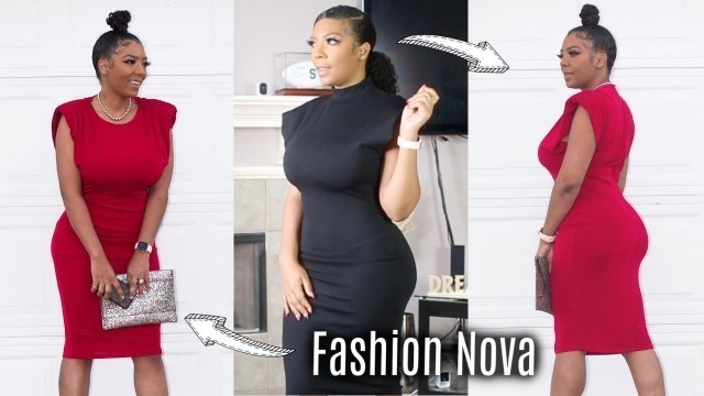 'FASHION NOVA HOLIDAY DRESS TRY ON HAUL'