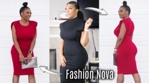 'FASHION NOVA HOLIDAY DRESS TRY ON HAUL'