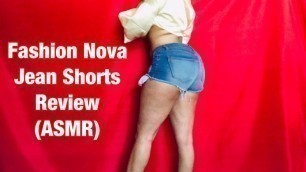 '{ASMR} Fashion Nova Jean Shorts (POCKET PLAY) | Try On, Review & Fabric Scratching'