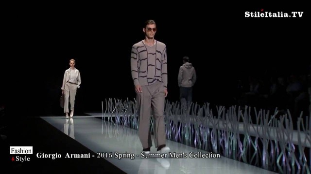 'Italian Fashion   Giorgio Armani   2016 Spring Summer Menswear Collection'