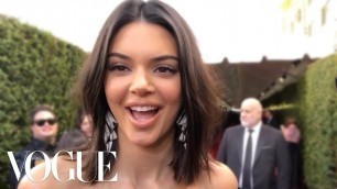 'Kendall Jenner Gets Ready for the 2018 Golden Globes | Vogue'