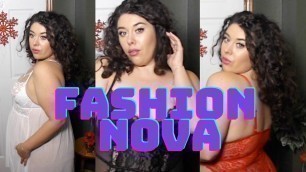 'Valentine\'s Day Fashion Nova -Plus Size Lingerie Haul- Try-On Lingerie Haul'