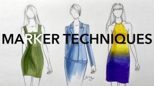 'Marker Techniques for Fashion Illustration (+ How to Do a Marker Gradient!)'