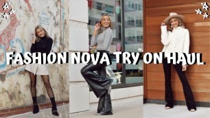 'FASHION NOVA TRY ON HAUL WINTER 2020 // flares, sweaters, and loungewear'