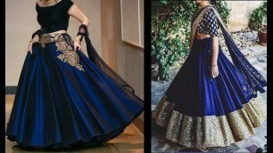 'Latest & Beautiful Lehenga Design In Blue Pakistani/ Indian For Girls 2017-18'