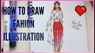 'Как Рисовать Фэшн Иллюстрации?//Fashion Sketch'