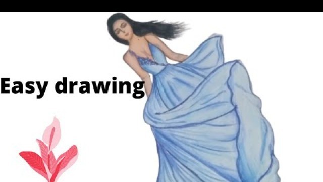 'how to draw a girl  | easy sketches | easy drawing fashion illustration'