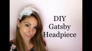 'How to make a 1920s Gatsby headpiece - DIY feather rhinestone hairclip - millinery'