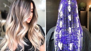 'New Highlight Hairstyles For Women | High Fashion Haircut And Color Transformation Tutorials'