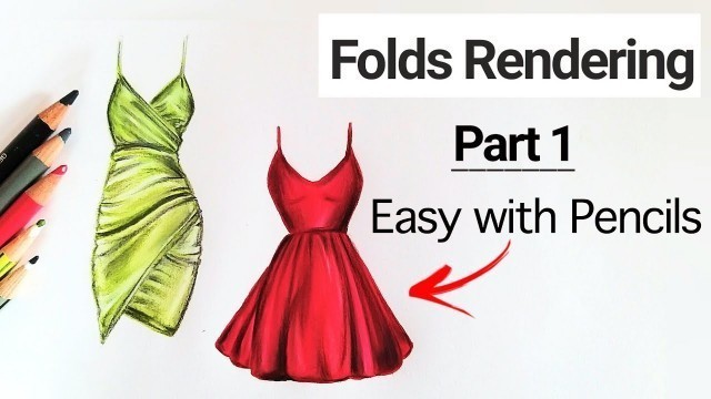 'How to show folds in Garments | Folds Rendering Explained | Fashion Illustration'