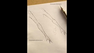 'Fashion sketch tutorial by ZEYNEP DENIZ-drawing the fashion arm/quick sketch'