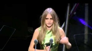 'British Fashion Awards 2012 | Model Award | Cara Delevingne'