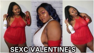 'PLUS SIZE VALENTINE\'S DAY LINGERIE TRY ON HAUL | FT. FASHIONNOVA CURVE  &  MADAMPLUSHINTIMATES'