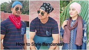 'Girrija Mens Bandanas/How to wear bandans in different styles/Women scarf & stoles Available Online.'